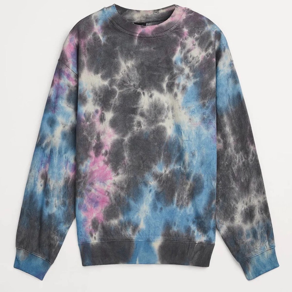 Zara Tie-Dye Sweater - Blue, Pink, Black